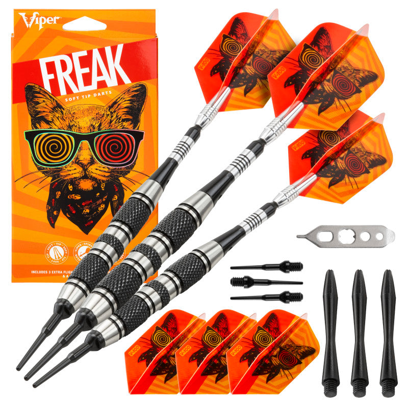 Viper The Freak Soft Tip Darts 3 Knurled Rings Barrel 18 Grams