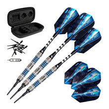 Load image into Gallery viewer, Viper Astro 80% Tungsten Soft Tip Darts, Blue Accessory Set with Case
