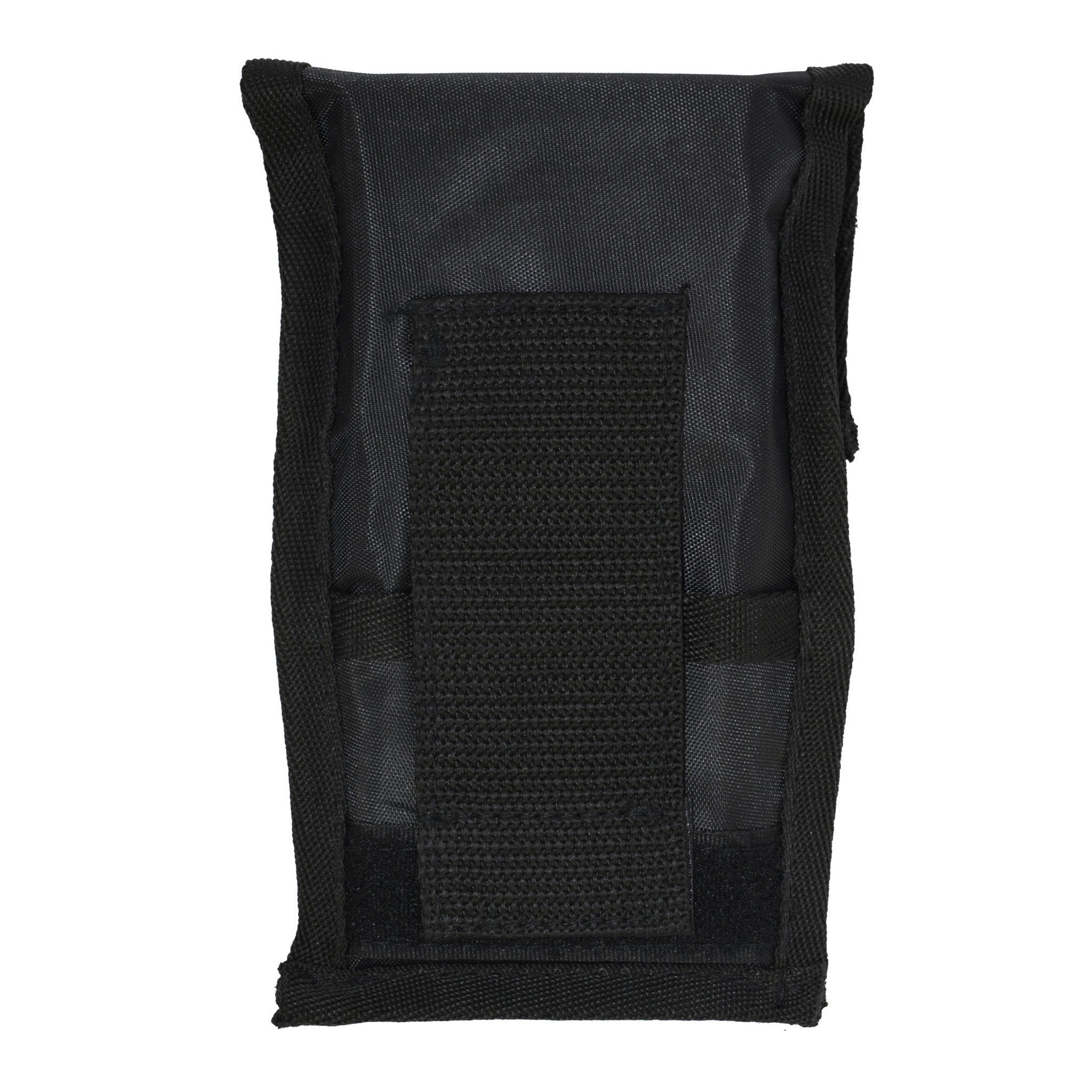 Black rectangular dart case with textured fabric exterior and mesh panel down the center