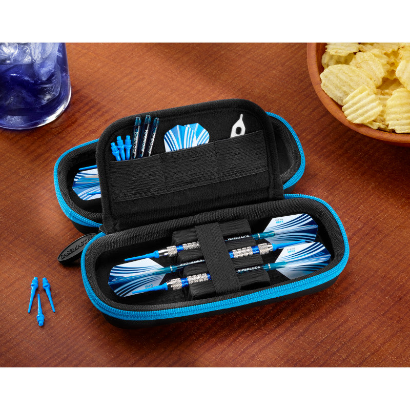 Casemaster Sentry Dart Case with Blue Zipper