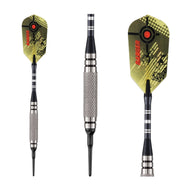 Deluxe Dart Pal case diagram showing dart slots, flight storage, tip/shaft storage, wrench slot