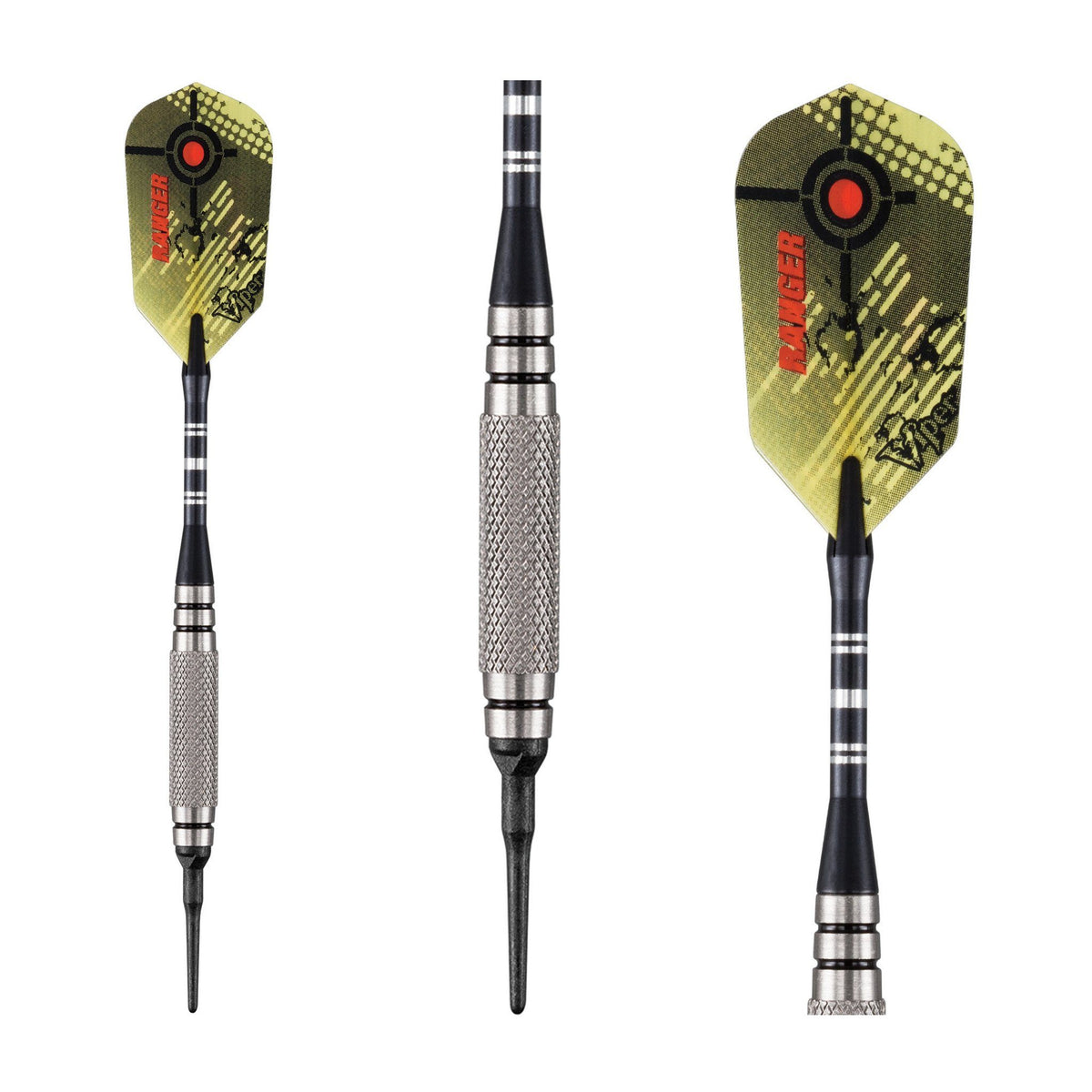 Deluxe Dart Pal case diagram showing dart slots, flight storage, tip/shaft storage, wrench slot