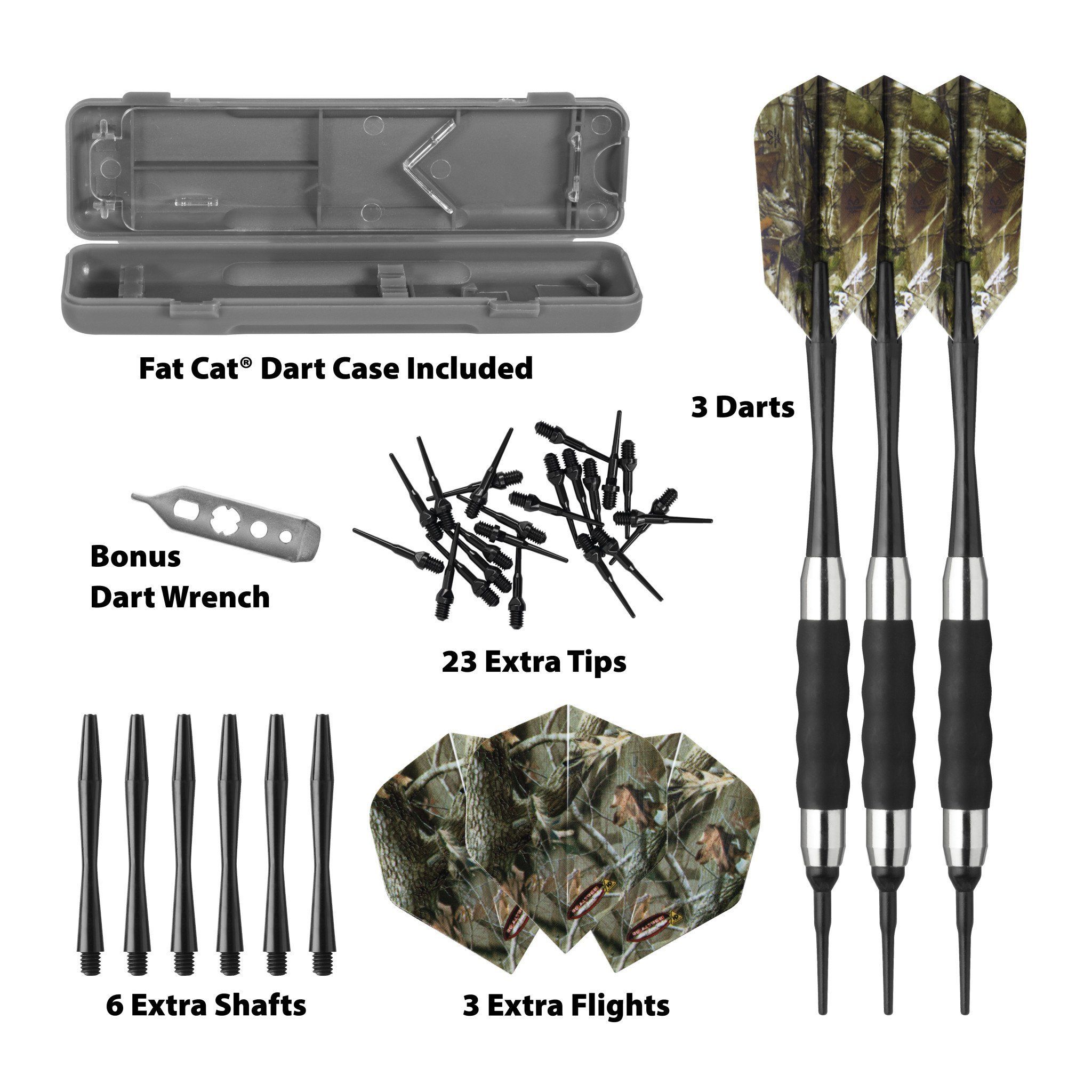 [REFURBISHED] Fat Cat Realtree Xtra Soft Tip Darts 16 Grams Refurbished Refurbished GLD Products 