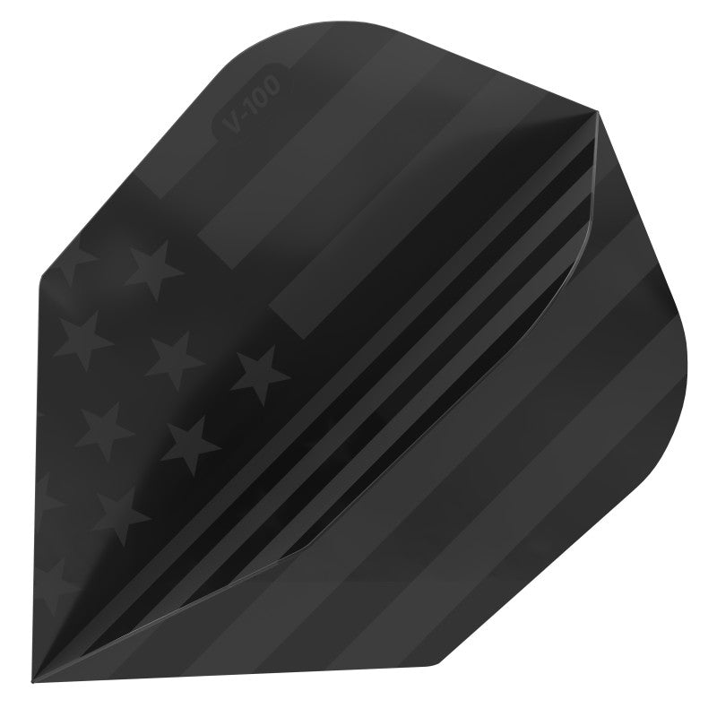 V-75 Dart Flights Standard American Flag Black Traditional