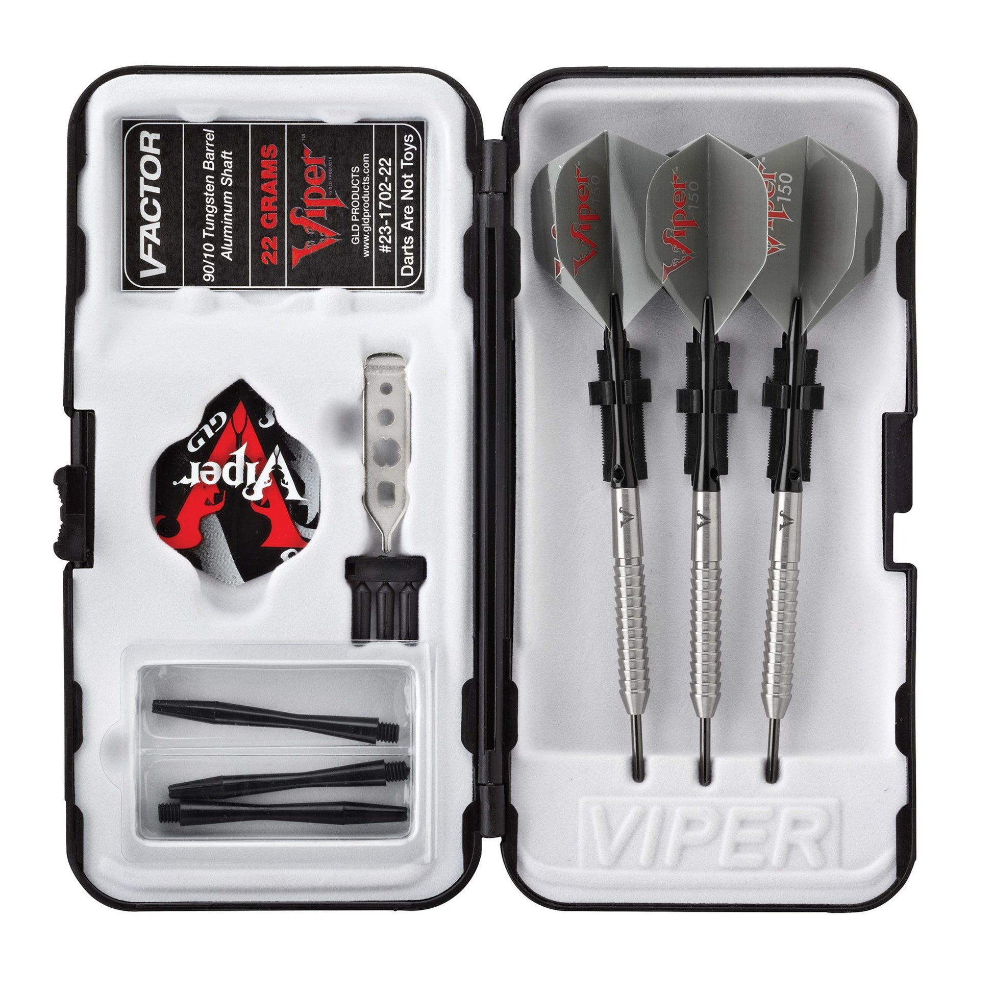 [OPEN BOX]  Viper V-Factor Darts 90% Tungsten Steel Tip Darts 22 Grams