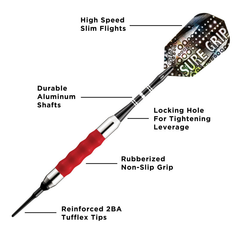 Viper Sure Grip Soft Tip Darts Red 16 Grams