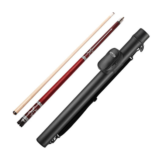 Viper Sinister Series Cue with Red Wrap and Casemaster Q-Vault Supreme Black Cue Case Billiards Viper 