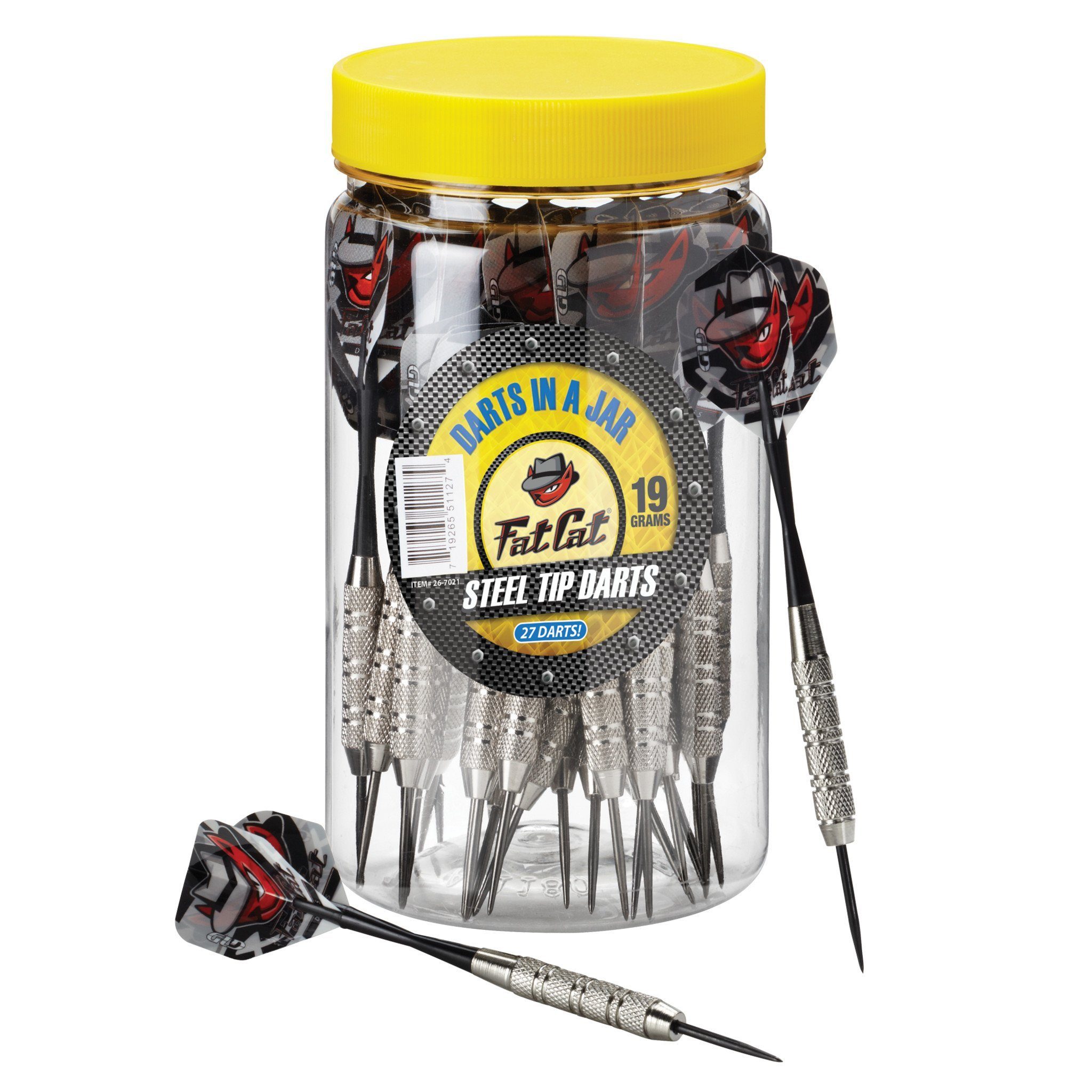 [REFURBISHED] Fat Cat Darts in a Jar Steel Tip 19 Grams 27 Count Refurbished Refurbished GLD Products 