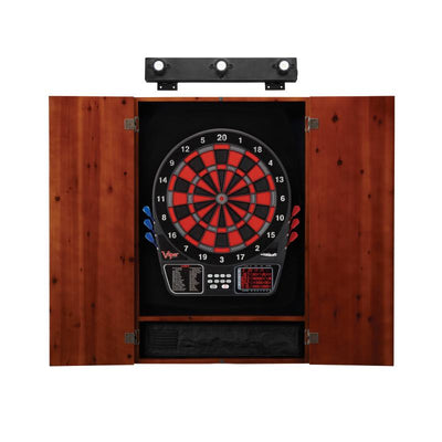 Viper 797 Electronic Dartboard, Metropolitan Cinnamon Cabinet & Shadow Buster Dartboard Light Bundle Darts Viper 