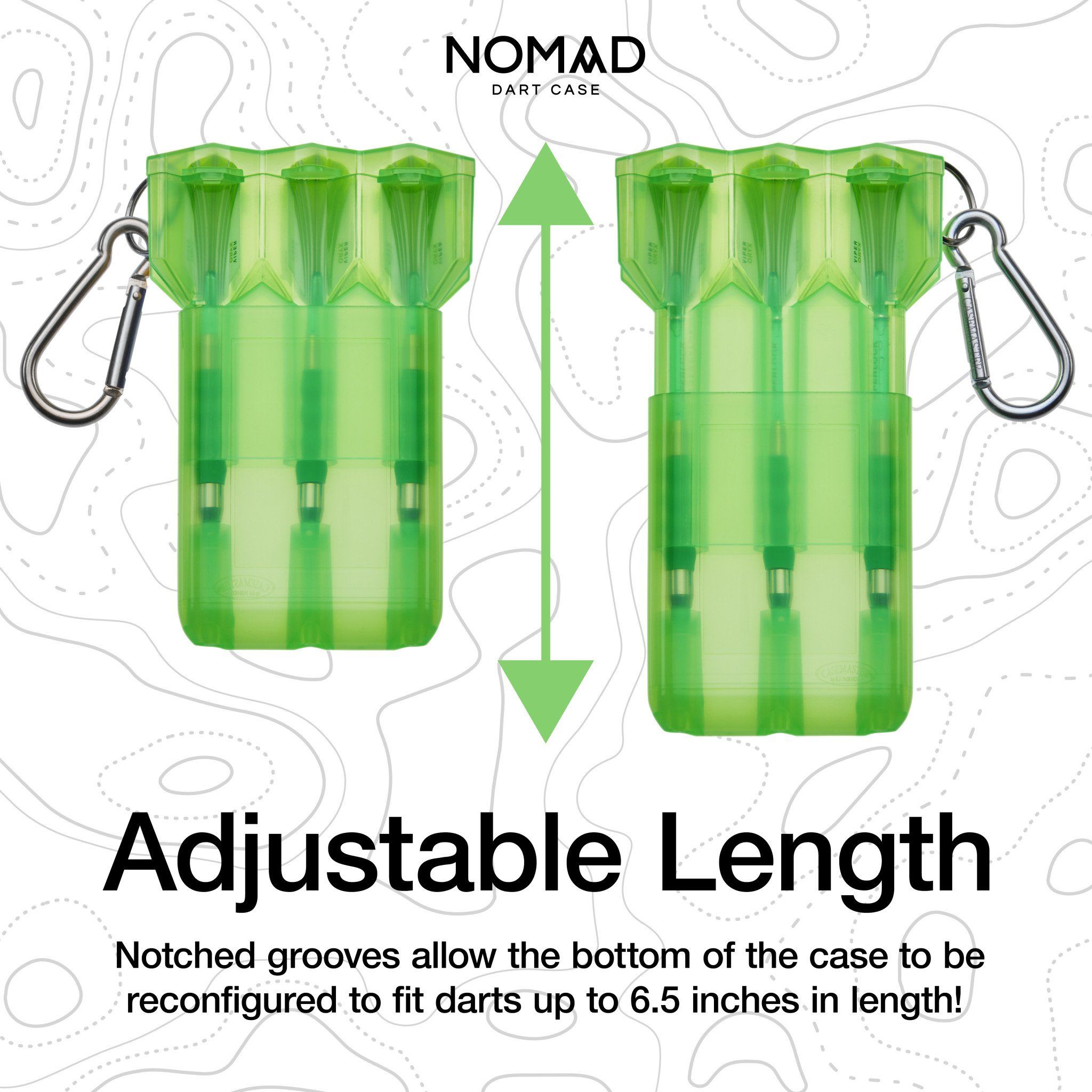 [REFURBISHED] Casemaster Nomad Adjustable Dart Case Neon Green Refurbished Refurbished GLD Products 