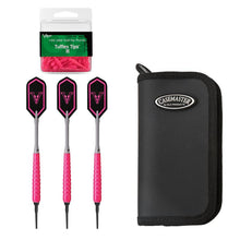 Load image into Gallery viewer, Viper V Glo Soft Tip 18gm Pink, Casemaster Deluxe Black Nylon Case, and Viper 2BA Tufflex Tips III- Neon Pink 100ct. Box Soft-Tip Darts Viper 
