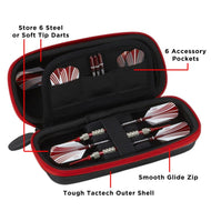 Casemaster Sentry Dart Case and Two Sets of Viper Soft Tip Darts 18 Grams Red Soft-Tip Darts Viper 