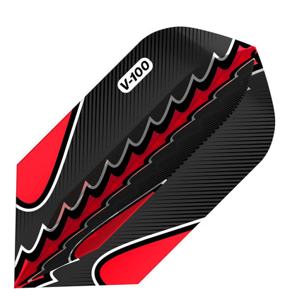 Viper Black Flux Dart Flights Slim Red