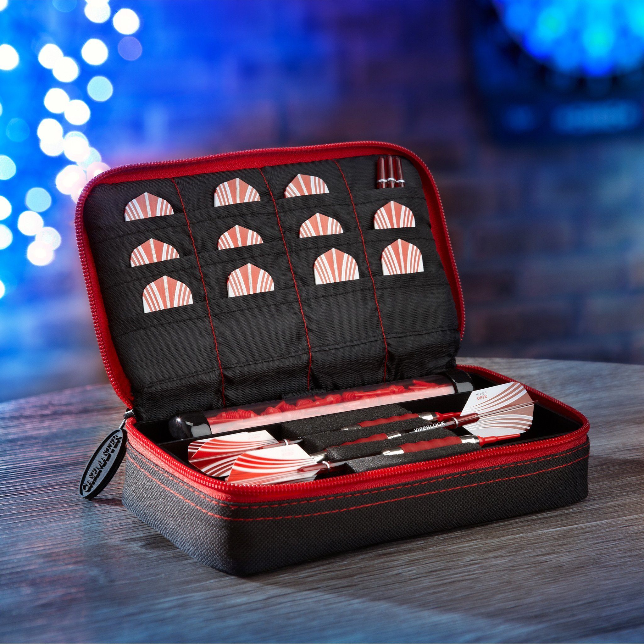 [REFURBISHED] Casemaster Plazma Dart Case Black with Ruby Zipper Refurbished Refurbished GLD Products 