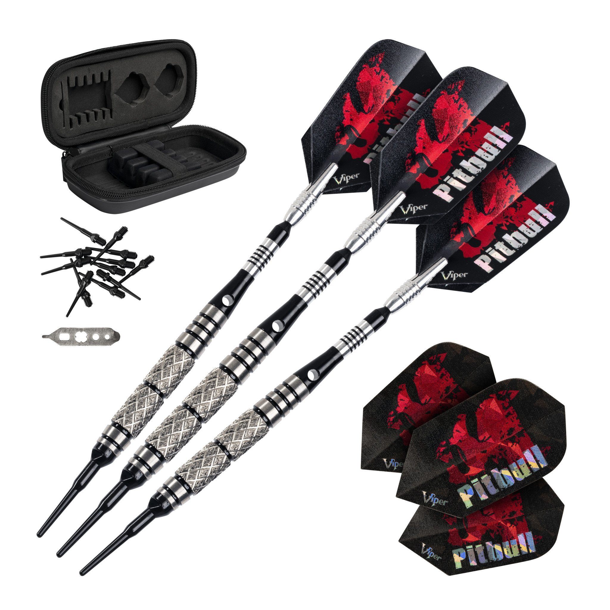 [REFURBISHED] Viper Pitbull Darts 90% Tungsten Soft Tip Darts Diamond Cut and Ringed Barrel 18 Grams Refurbished Refurbished GLD Products 