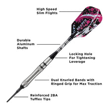 Load image into Gallery viewer, Viper Grim Reaper 80% Tungsten Soft Tip Darts Grooved Barrel 18 Grams
