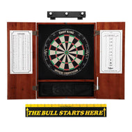 Viper Shot King Sisal Dartboard, Metropolitan Cinnamon Cabinet, Shadow Buster Dartboard Lights & "The Bull Starts Here" Throw Line Marker Darts Viper 