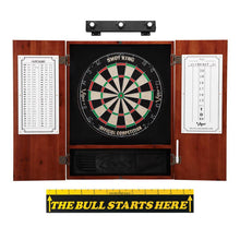 Load image into Gallery viewer, Viper Shot King Sisal Dartboard, Metropolitan Cinnamon Cabinet, Shadow Buster Dartboard Lights &amp; &quot;The Bull Starts Here&quot; Throw Line Marker Darts Viper 
