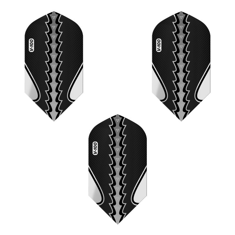 Viper Black Flux Dart Flights Slim Black/Silver