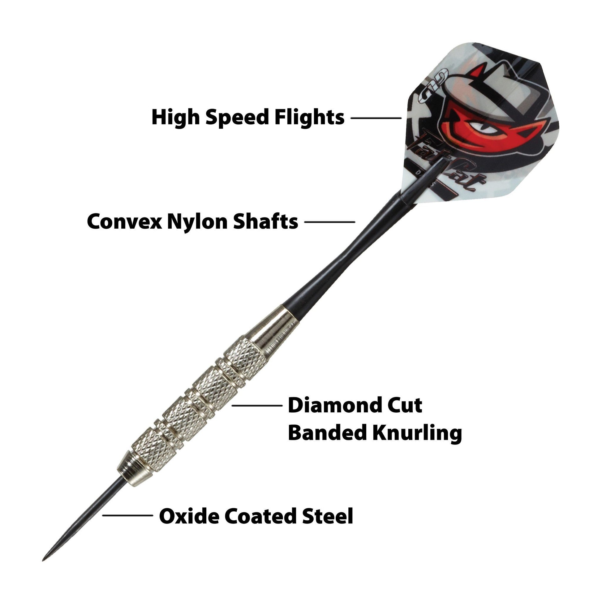 [REFURBISHED] Fat Cat Darts in a Jar Steel Tip 19 Grams 27 Count Refurbished Refurbished GLD Products 