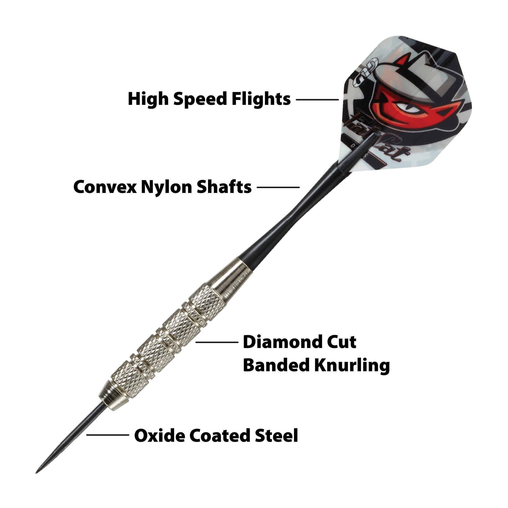 [REFURBISHED] Fat Cat Darts in a Jar Steel Tip 19 Grams 27 Count Refurbished Refurbished GLD Products 