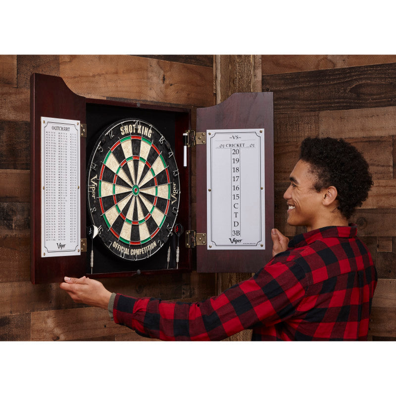 Viper Hudson Dartboard Cabinet Mahogany